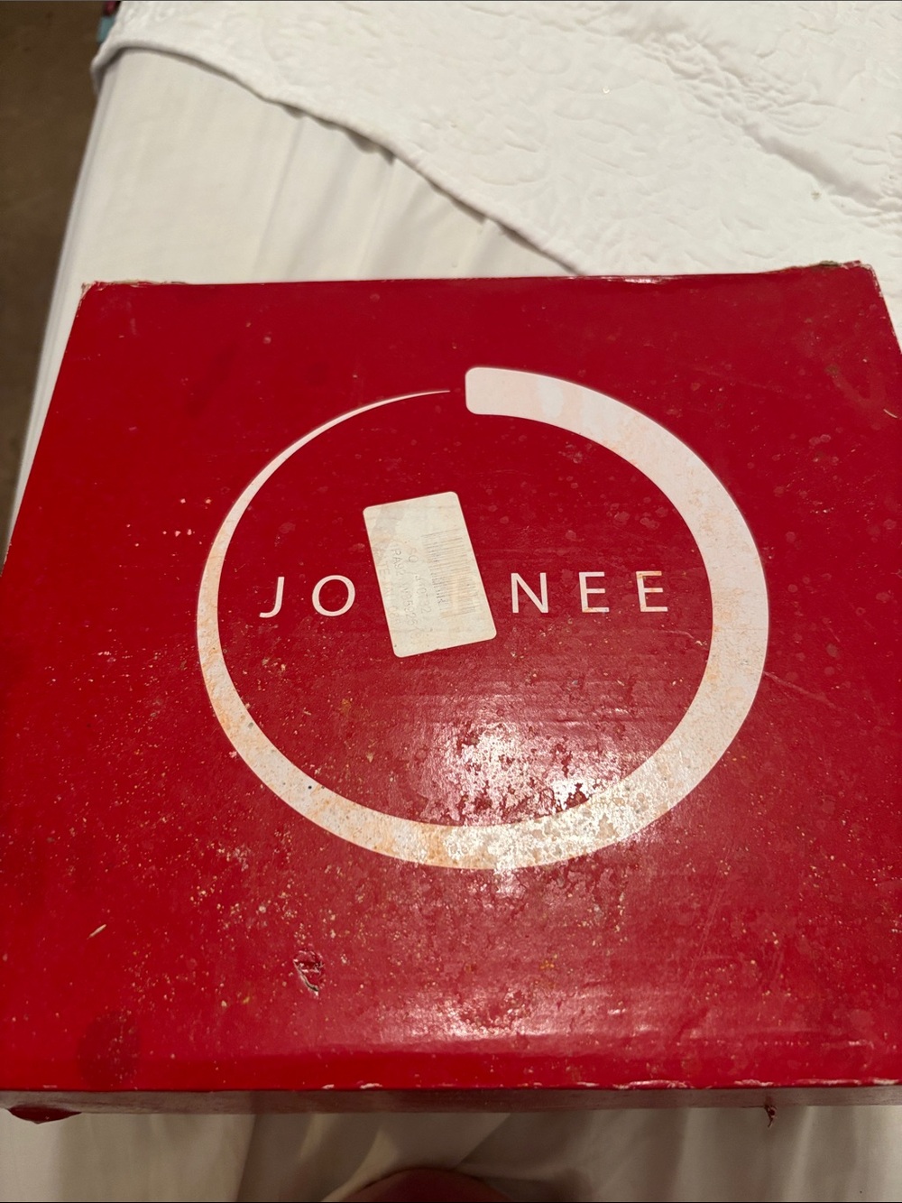 Journee Collection Red and White Heeled Boots Box - Picture 2 of 4